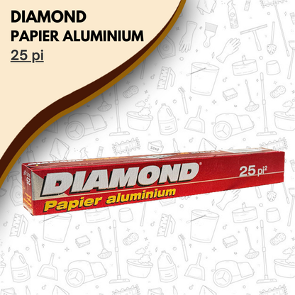 Diamond Papier Aluminium - 25 SQFT