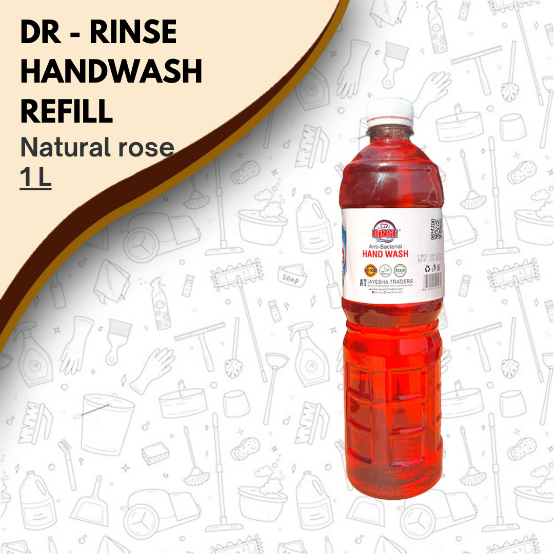 Dr Rinse - Hand Wash (Natural Rose) Refiller 1L